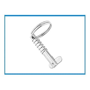 2 Pack Quick Release Pin, Volledige 316 roestvrij staal, Top Pin, Marine Hardware, Alle onderdelen zijn gemaakt van 316 roestvrij staal Boot Marinier Hardware Accessoires