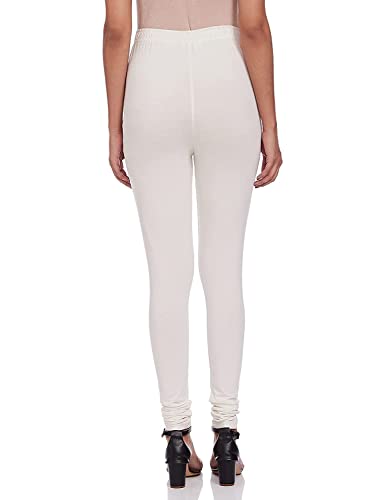 Image of BIBA WOMEN SOLID FITTED BOTTOM WEAR(COREKL001 OFF WHITE L)