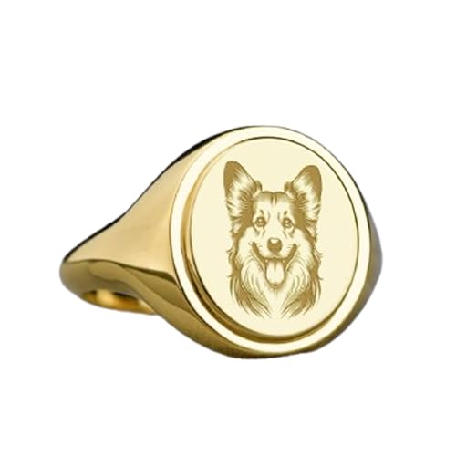 Bague motif chien Corgi Cardigan en argent pour sublimer vos tenues décontractées