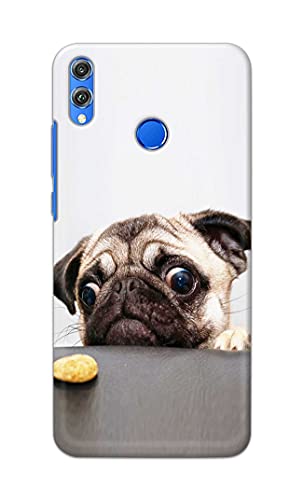 Image of PRINTFIDAA� Printed Hard Back Cover Case for Honor 8X Back Cover (Pug Dog) -2808