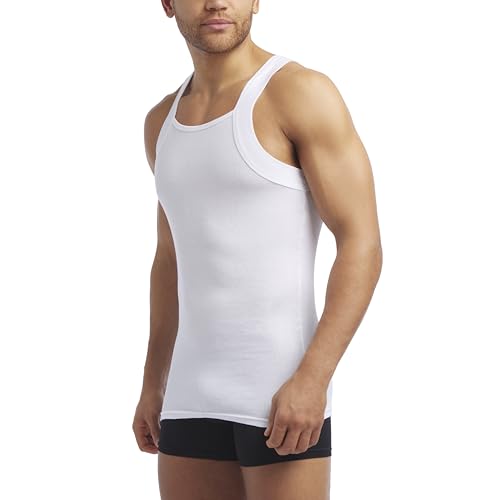 Image of Evolve Men's Cotton Comfort Square Cut Tank Multi Pack