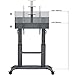 NB North Bayou Mobile TV Cart Heavy Duty TV Stand with Wheels for 70 to 110 inch LCD LED OLED Flat Panel Plasma TV up to 200lbs CF100-B