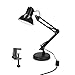 Produktbild EDO Retro Schreibtischlampe Kinder mit Klemmbar, Nachttischleuchte mit Gelenk-Arm, Arbeitsplatzlampe Schwarz PIXI E27 aus Stahl, Schreibtisch-Leuchte mit Flexible Klemme Schwarzer auf Desk Lamp