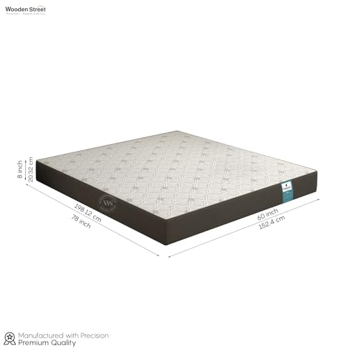 Image of Wooden Street Penguin Ortho-Memory Foam Mattress Comfort Hard and Soft Reversible Roll Pack (8 inch, Queen Size, 78 x 60)