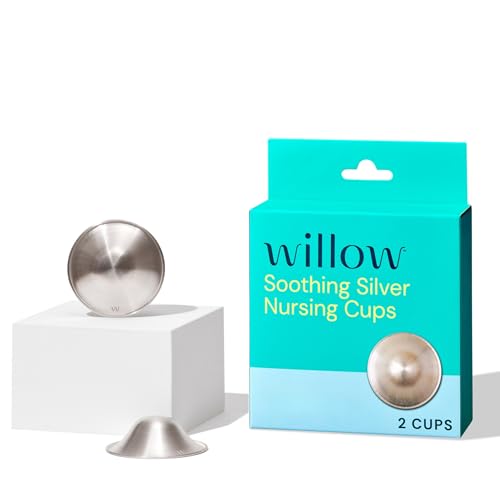 Image of Willow - Silver Nursing Cups, 2 Pack, Breastfeeding Nipple Covers for Protection & BPA Free