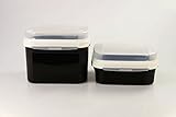 Original Tupperware TUPPERWARE Bellevue 2,6 L+ 1,2 schwarz Vorratshaltung Apollo Royal Naschkätzchen