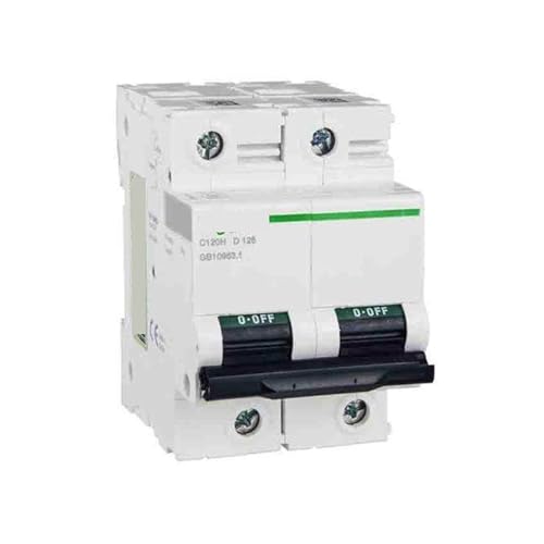 Disyuntor 2P D100A 10kA C120H que evita cortocircuitos en instalaciones comerciales