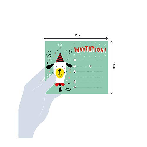 Avenue Mandarine, Ref CO143O, Detachable Invitation Cards, Animal Designs, Booklet of 12 Invitations, Original Illustrations - Image 4