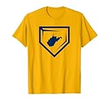WV Baseball Homeplate Mountain State West Virginia Ball Team T-Shirt