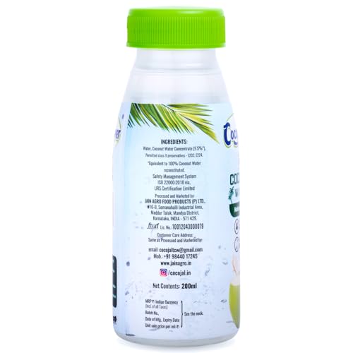 Image of Cocopower Coconut Water | Instant Rehydration | No Added Sugar | Refreshing Recharge! | 200ml (Pack of 18)