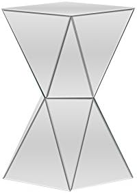 Baxton Studio Rebecca Contemporary Multi-Faceted Mirrored Side Table