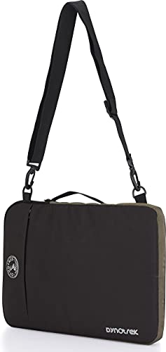 Image of Dynotrek Tricera 15.6 inch Laptop Sleeve Case, with Detachual Shoulder Straps Protective Cover, Accessory Pocket, Briefcase Computer Hand Bag, Compatible for HP, ASUS, Dell, Acer -Black