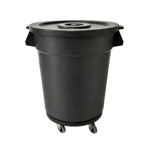 Tuopus 32 Gallon Outdoor Trash Can with Lid and Wheels