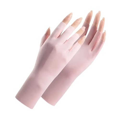 Guantes sin dedos elásticos de mujer para proteger las manos del sol