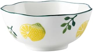 WAIT FLY Lemon Ceramic Soup Bowl Serving Bowl for Salad Dessert Snacks Rice