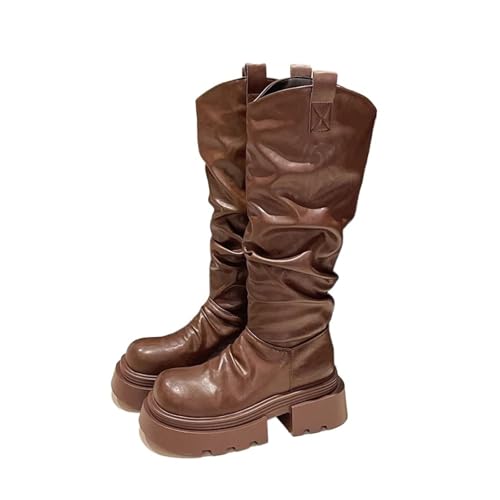 Bottes mode pile plateforme | Cuissardes décontractées confortables
