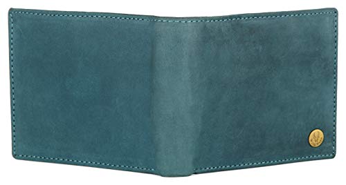 Image of WILDHORN Wildhorn India Blue Hunter Leather Men's RFID Wallet (654695)