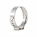 BE-TOOL Single Ear Hose Clamp, 304 Stainless Steel, Smooth Edge Protection, Pairs with Black Hose Clamps, Water Heaters, RVs, Ships, Industrial Machinery, 25-Pack(C)