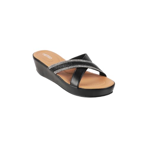 Image of Metro Women Wedge Heel Comfort Slip-on Sandal