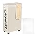 IHOMAGIC 62L Cestos para la Colada Rectangular con Ruedas - Cesto de Ropa Sucia Alta con Bolsa de lavandería extraíble, Cesto de Almacenamiento de Ropa Delgada, Plegable Bolsa de Lavandería (Beige)
