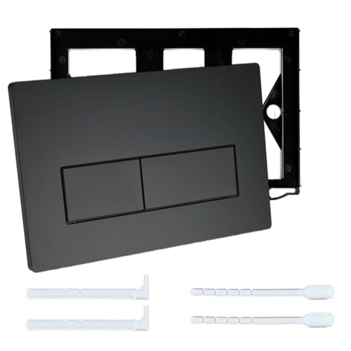 Placa de pulsador para inodoro, placa de accionamiento para cisterna, piezas de repuesto compatibles con placa de accionamiento Geberit Sigma01 UP300 y 320 (negro)