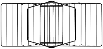 Brabantia Drying Rack, Steel, Matt Black, 20 Meters