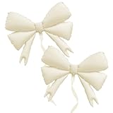 GOTPASS 2 Pcs White Bowtie Balloon Jumbo Bow Foil Balloon Bow Theme Party Birthday Party Wedding Baby Shower Mouse Party Decoration Supplies