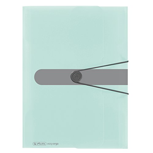 Preisvergleich Produktbild Herlitz 11408770 Gummizugmappe A4 3er Packung transparent minze