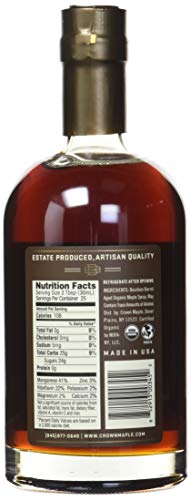 Crown Maple Syrup with Robust Flavor Bourbon Barrel Aged LTD Edition 25 FL OZ
