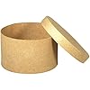 Rayher 67035000 Pappmaché Schachtel FSC Recycled 100 %, rund, 7 cm hoch, 11 cm ø