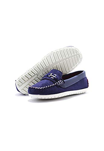 Mocassim Drive Infantil La Faire com Detalhe em Âncora (25, AZUL-MARINHO)