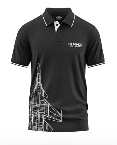 Image of WarriorWorld Men's T-Shirt Cotton Fabric Stylish with Fighter Jet Design -Casual & Office Wear