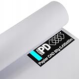 PD Media Plotterpapier Großformatpapier - 1 Rolle 50 m x 420 mm - CAD-Bond-Rollen Papier - 80 g / m2 Weiß