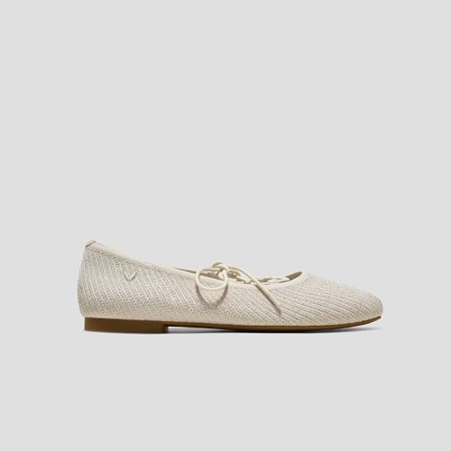 Image of VIVAIA Miley Women's Mary Jane Flats Shoe with Stylish 3 Laces Comfortable Square Toe Ballet Flats for Women Daily Outfit