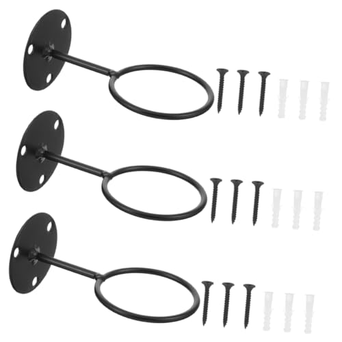 Abaodam 3Sets Wall Mounted Baseball Holder Bracket Durable Softball Display Rack for Organizing and Showcasing Sports Balls Easy Installation Includes