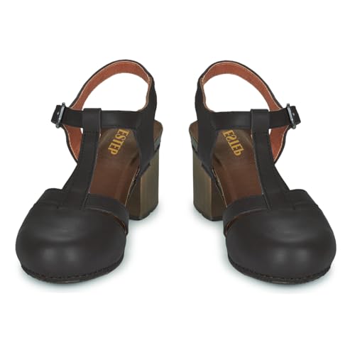 Women Vintage Chunky Heel Mary Jane Sandal Pumps Round Closed Toe Ankle T-Strap Dress Sandals Chunky Block Heels Cutout Mary Jane Pumps Buckle Office Ladies Comfort Party 4-11 M US4