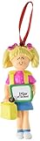 Ornament Central OC-167-FBL Female Blonde First Day of School Figurine