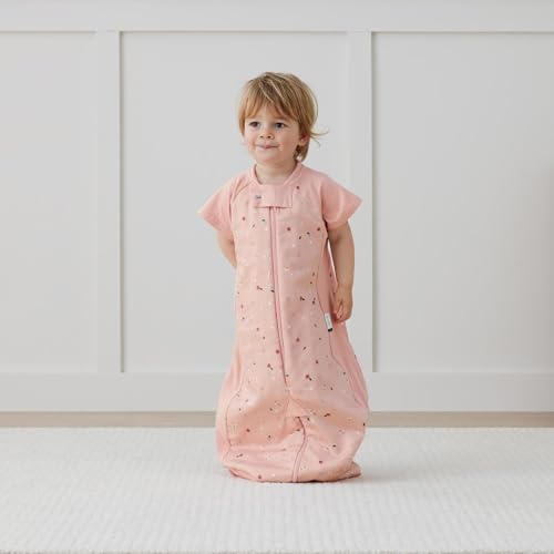 Image of ergoPouch Sleep Suit Bag 1.0 TOG - Baby Sleep Sack & Wearable Blanket, 2-in-1 Convertible Sack to Suit with Legs for Safe Movement, Regulates Temperature Overnight, Unisex (2-4 Years, Daisies)