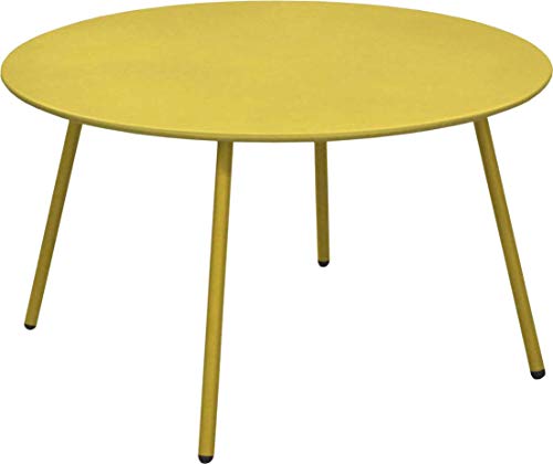 Proloisirs Table Basse Jardin Ronde en Acier Rio 70 cm