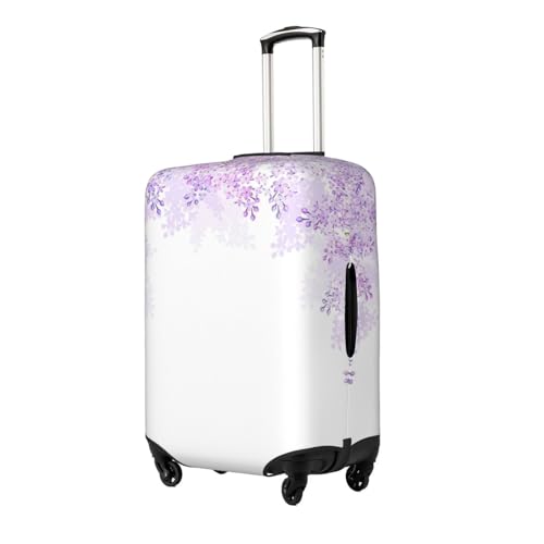 Framing Lilac Flowers In Blossom Print Luggage Suitcase Cover Protector Luggage Washable Covers With Concealed Zipper2