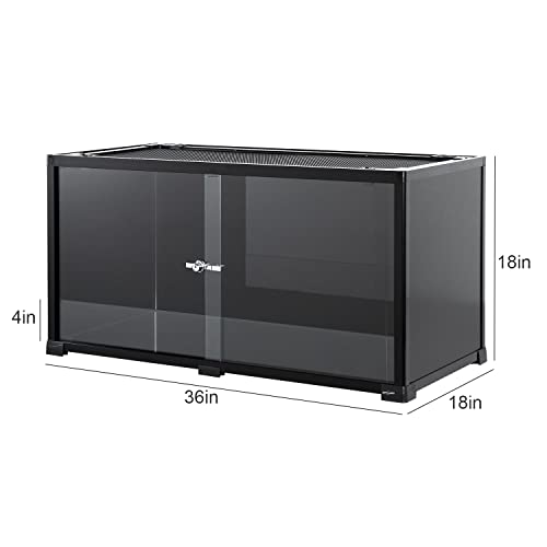 Repti Zoo Glass 50 Gallon Reptile Tank 36 Inch X 18 Inch X 18 Inch Black-Tinted Eco Reptile Terrarium thumb #7