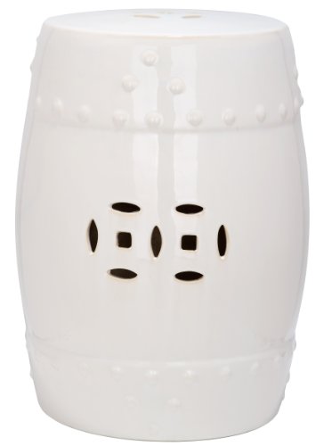 Safavieh Castle Gardens Collection Modern Ming White Ceramic Garden Stool