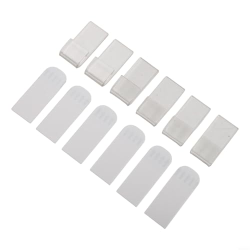 Lot de 12 supports muraux en acrylique transparent pour disques vinyles - Supports flottants noirs pour décoration d'intérieur - Collection de musique (transparent)
