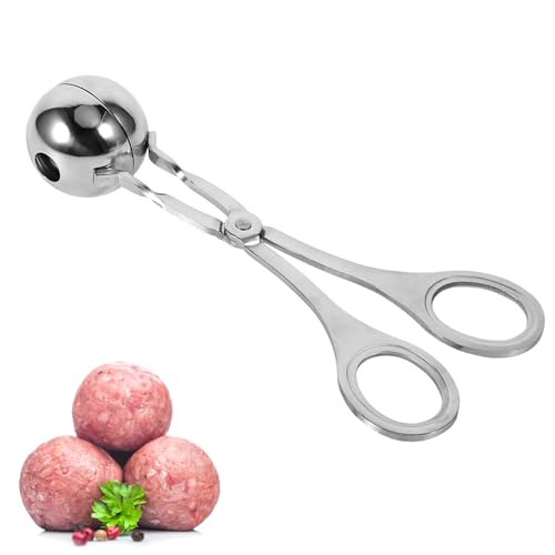 Meatball Maker Scoop, Stainless Steel Rice Ball Clip Ice Cream Ball Mould for Home Kitchen Tools