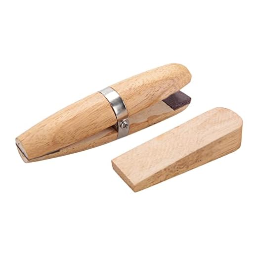 Pince à Anneau en Bois, Porte Bijoutier Outil Main Wedge Mâchoires Cuir Réglage de la Pierre Gravure Fabrication Bijoux pour Polir et Réparer les Anneaux Vice Support Durable Professionnel Faisant