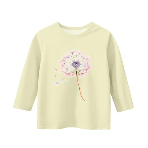 Girls Shirts Three Quarter Length Round Neck Trendy Tops for Teens Floral Print Blouse Half Sleeve Outfits 3-14 Years3