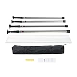 VEVOR Dust Barrier Poles, 10 Ft Barrier Poles, Dust Barrier System with 4 Telescoping Poles, Carry Bag and 32.8x13.12 Ft Plastic Film, for Interior Decoration, Painting