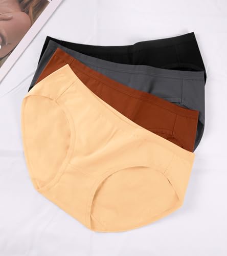 Image of Eiggam Women's Cotton Bikini Panties,High-Cut Full Coverage Stretch Cool Underwear for Women