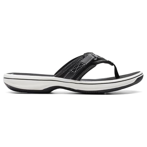 Clarks Women's Brinkley Sea Black Flip Flops Cover