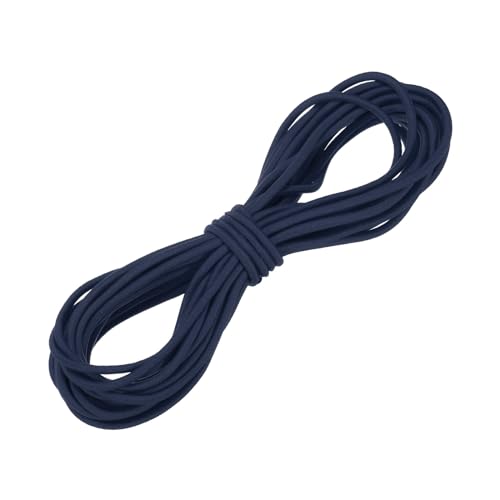 Image of sourcing map Bungee Cord Elastic Cord Heavy Stretch String Rope 5/32" 11 Yards (4mmx10m) Elastic String for DIY Sewing Outdoor Camping Tie Down Hook Strap,Navy Blue